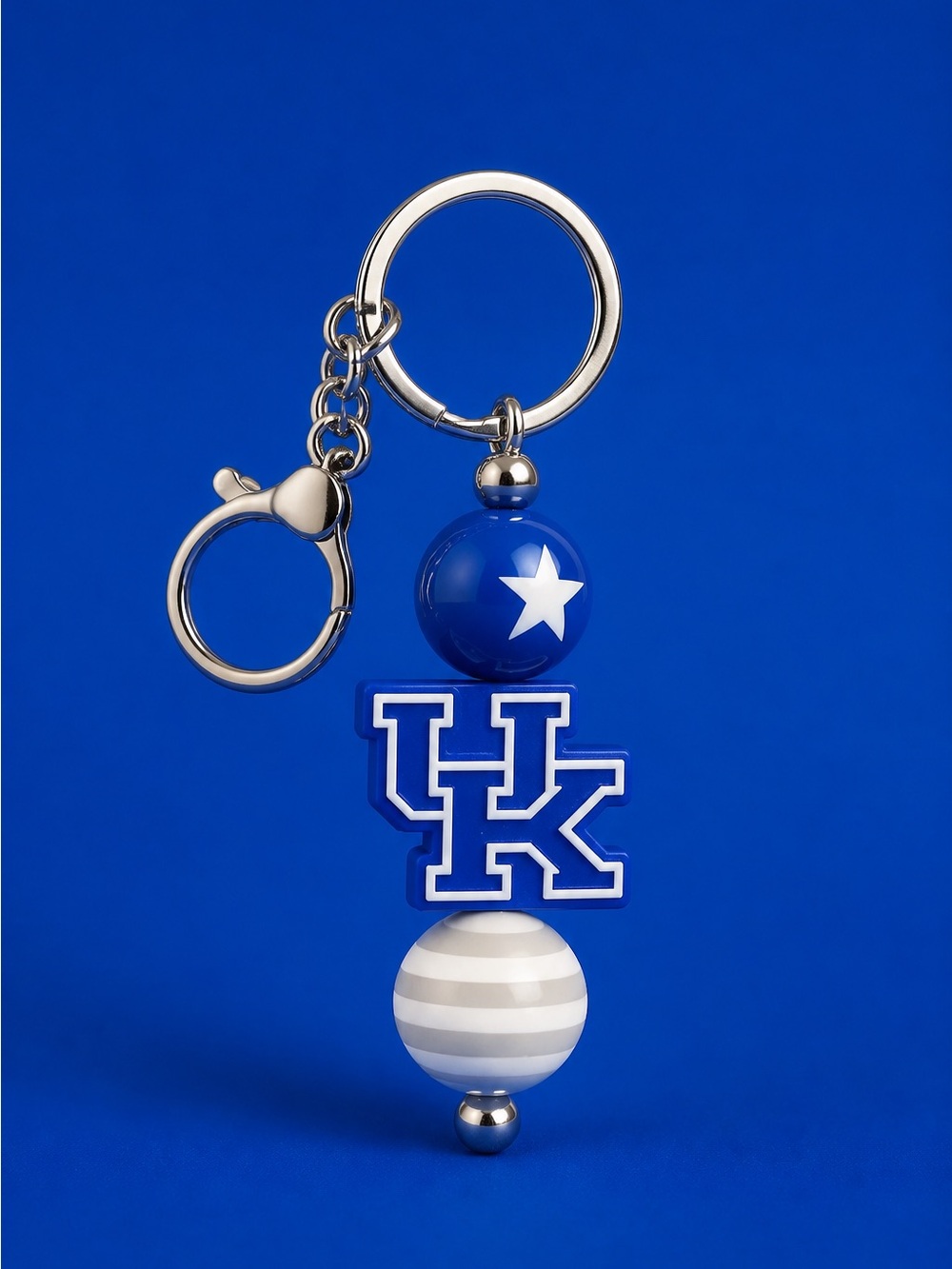 Kentucky Wildcats Beaded Keychain Bag Charm